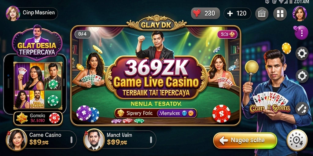 Screenshot gameplay 369ZK menampilkan pengalaman Live Casino yang mendebarkan.