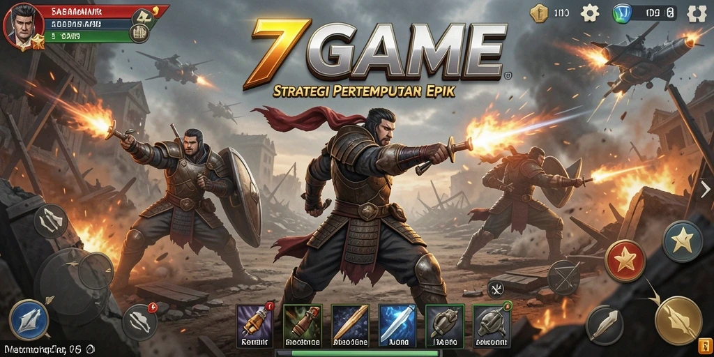 Tampilan gameplay strategi yang seru dan menantang