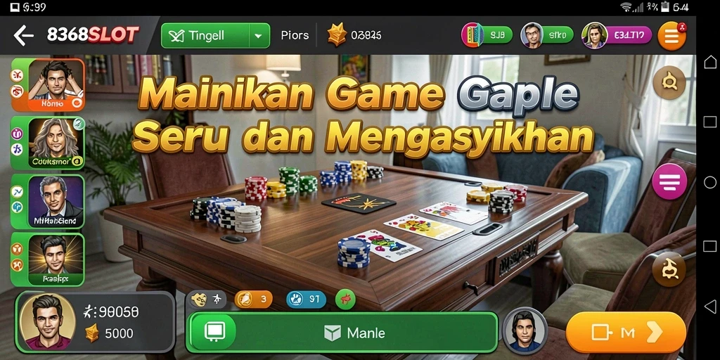 Tampilan gameplay seru di 8368SLOT saat bermain Gaple.