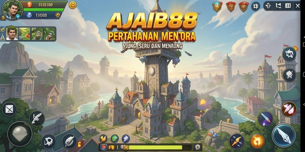 Tampilan gameplay AJAIB88 yang penuh aksi dalam Tower Defense.