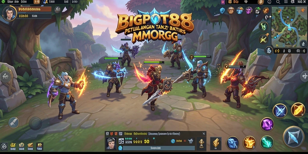 Menampilkan aksi seru dalam permainan MMORPG di BIGPOT88.