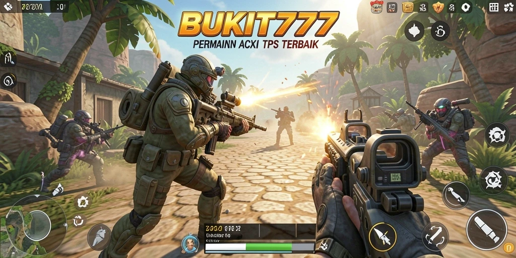 Tangkapan layar gameplay BUKIT777 yang menegangkan di medan perang.
