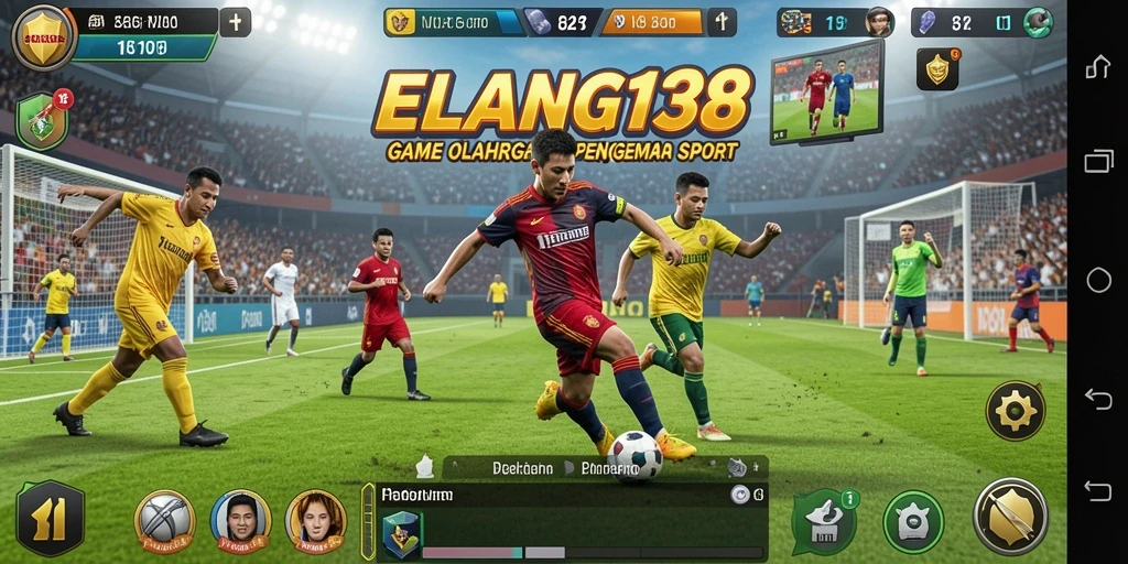 Screenshot gameplay ELANG138 menampilkan aksi seru dalam pertandingan olahraga.