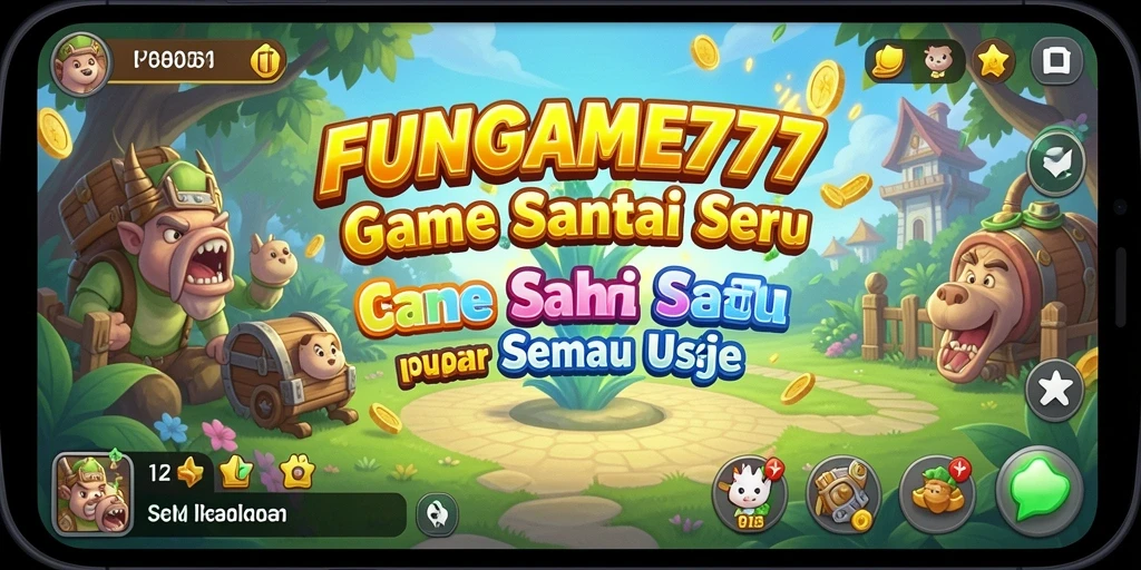 Screenshot utama yang menunjukkan keseruan gameplay FUNGAME777.