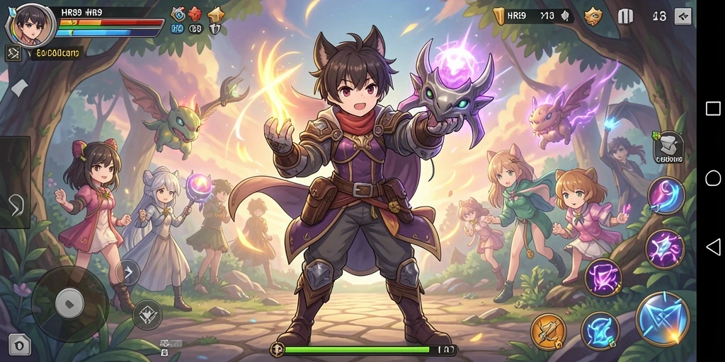 Gameplay HR89 menampilkan aksi pertarungan karakter Anime yang mendebarkan.