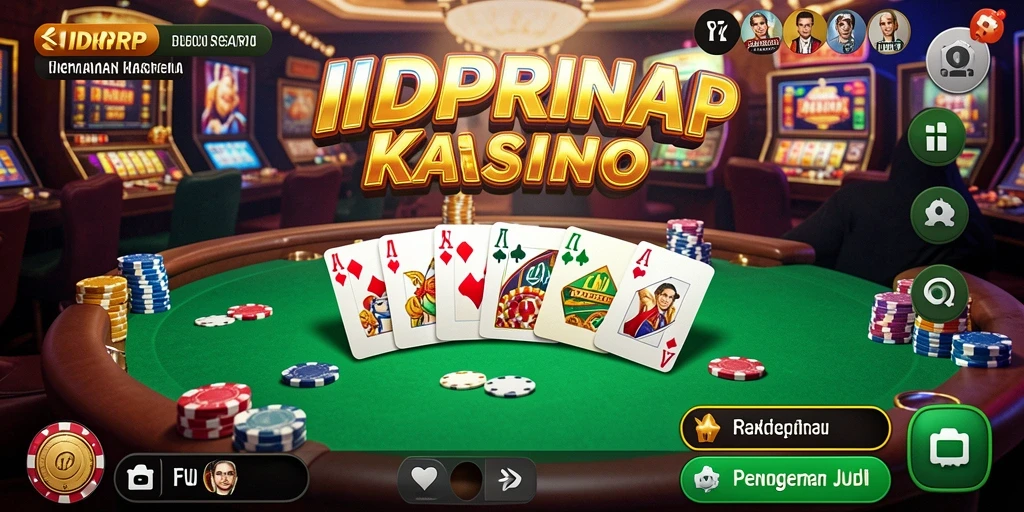 Tampilan screenshot utama IDRRP menunjukkan keseruan gameplay Kasino yang menegangkan.