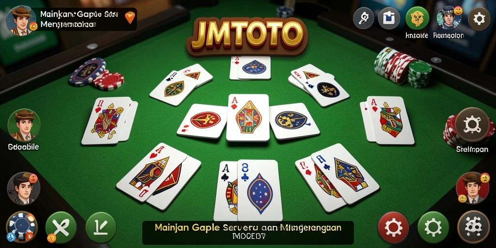 Tampilan gameplay seru bermain Gaple di JMTOTO.