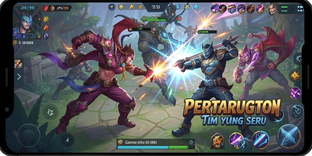 Tangkapan layar gameplay seru dari JP6789 dengan aksi tim yang mendebarkan.