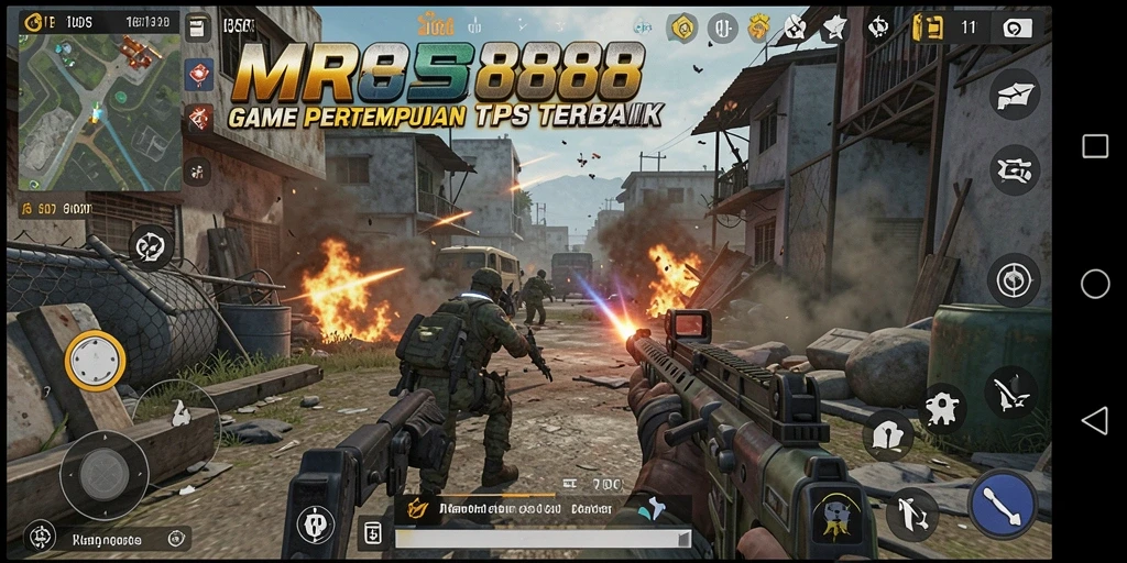 Tangkapan layar MR888 menampilkan aksi pertempuran yang mendebarkan dalam gameplay TPS.