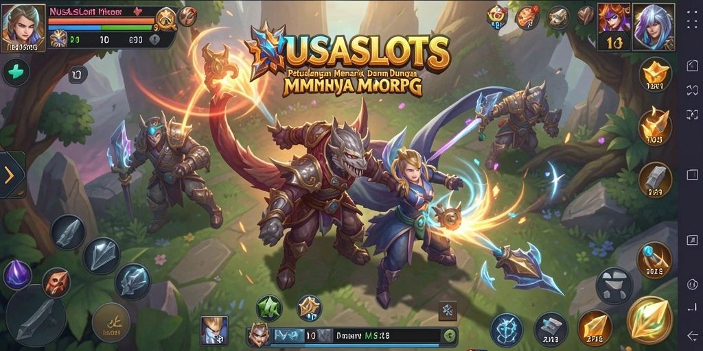 Tampilan gameplay menakjubkan dari NUSASLOTS di dunia MMORPG.