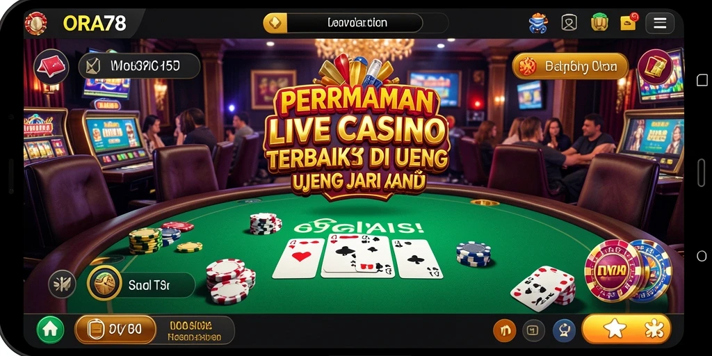 Tampilan gameplay Live Casino yang menegangkan di ORA78.