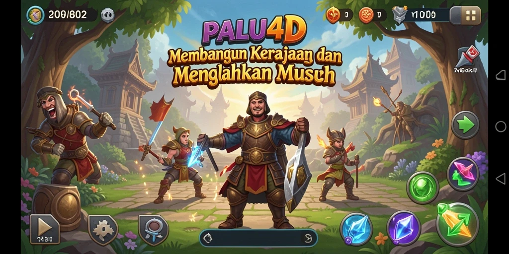 Tampilan gameplay SLG yang epik di PALU4D.