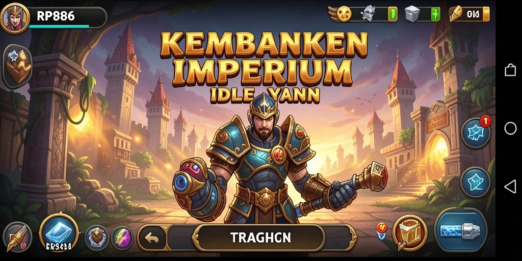 Screenshot gameplay RP886 menampilkan aktivitas pengembangan imperium yang seru.
