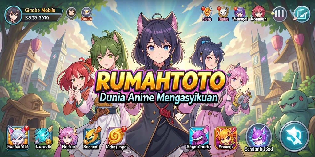 Screenshot RUMAHTOTO menampilkan aksi seru di dunia anime.