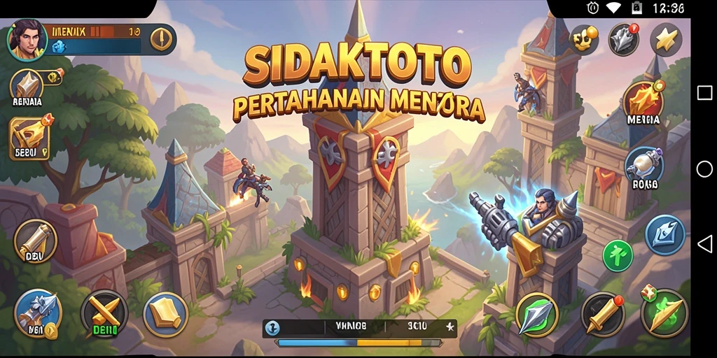 Tampilan gameplay menara dalam SIDAKTOTO yang menegangkan.