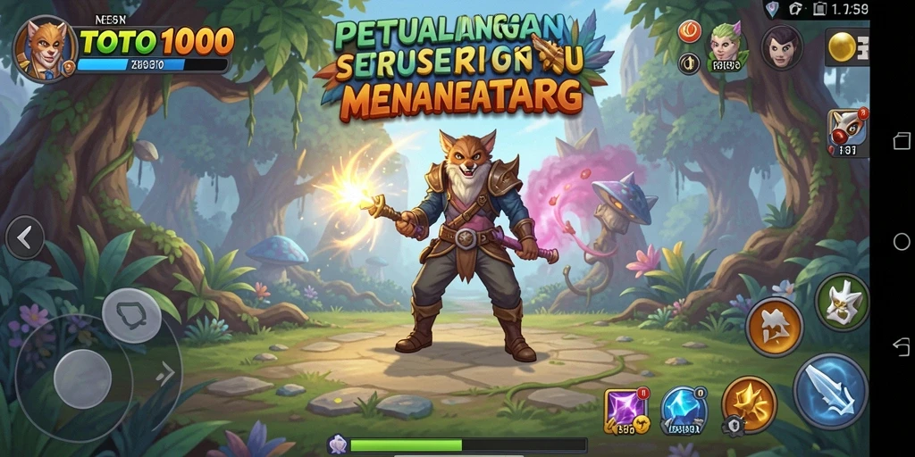 Tampilan gameplay seru dan menegangkan dari TOTO1000.