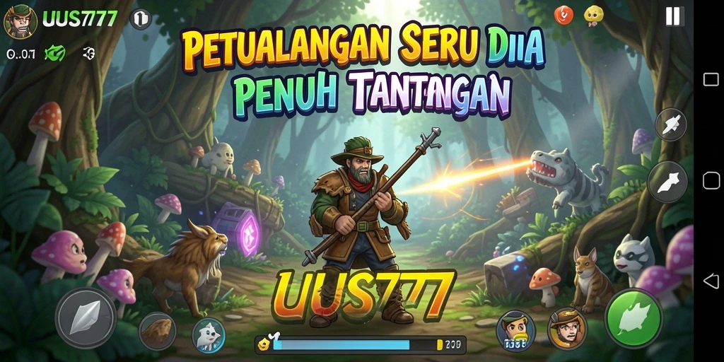 Tangkapan layar ini menunjukkan aksi seru dalam gameplay UUS777.