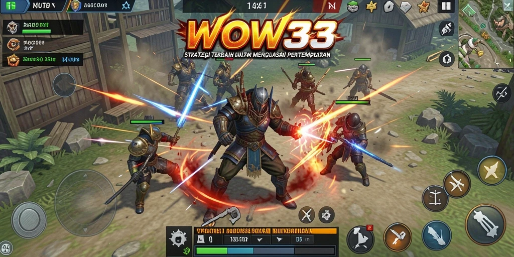 Screenshot gameplay WOW33 menunjukkan aksi intense dan grafik yang menawan.